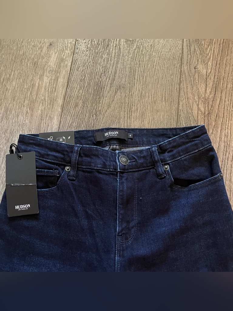 Nwt Hudson Casual Office High Rise Straight Leg Stretchy Denim Jeans Size 4 — image 4 of 8